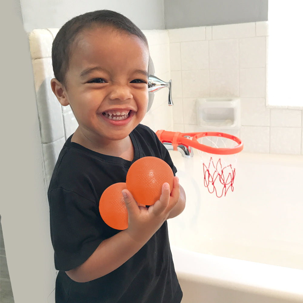 Bath Toys for Kids,Bathtub Basketball Hoop & Balls Set Toddlers Bath Toys  Playset with 3 Soft Balls Cyfie 