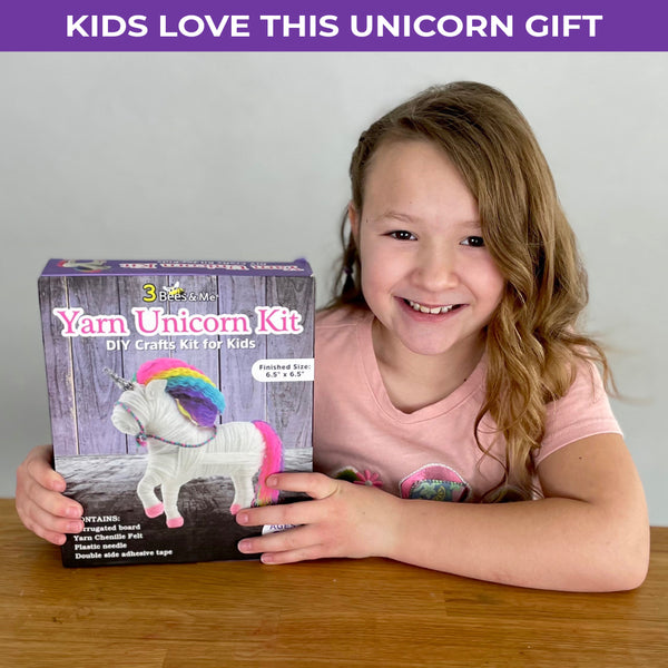 Yarn Unicorn Craft Kit for Girls and Boys - Unicorn Arts & Crafts Gift for Tweens and Teens - Age 8 and Up