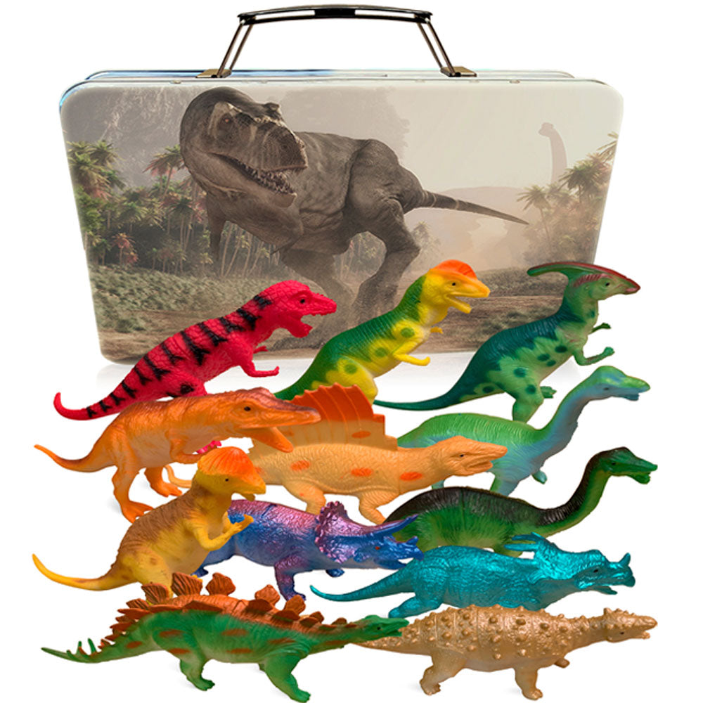 Dinosaur Toys for Boys and Girls with Storage Box - 12 Large 6