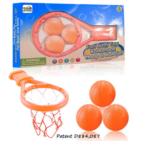 Bath Toy Basketball Hoop & Balls Set for Boys and Girls